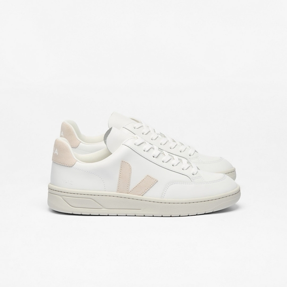 VEJA V-12 White Sable Leather Sneaker - Picture 2 of 14